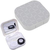 Portable Contact Lens Case Box Travel Kit Mirror + Bottle + Tweezers Container Holder [ Modern ]