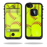 MightySkins Skin Compatible with Lifeproof iPhone 5s case - Softball Collection | Protective, Durable, and Unique Vinyl Decal wrap Cover | Easy to Apply, Remove, and Change Styles | Made in The USA