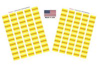 Made in USA! 100 Country Flag 1.5" x 1" Self Adhesive World Flag Scrapbook Stickers, Two Sheets of 50, 100 International Sticker Decal Flags Total (South Vietnam)