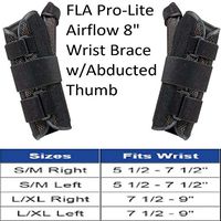 Florida Orthopedics Prolite 8" Airflow Wrist Brace with Abducted Thumb, Black, Left Large/X-Large