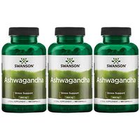 Swanson Premium Ashwagandha Powder Supplement: 450 MG Ashwagandha Root Dried Powder - Pure Ashwagandha Supplements for Stress Relief and Energy Support - 100 Gelatin Capsules (3 Pack)
