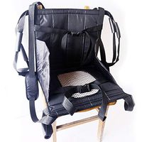 Nurth Patient Padded Wheelchair with Toilet Safety Belt Lift Stair Slide Board Transfer Emergency Evacuation Chair Full Body Medical Lifting Sling Sliding Transferring Disc 4 Handles for Bedridden (A)