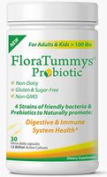 FloraTummys Best Probiotic for Women, Men and Kids. 12 Billion CFU, 4 Probiotic Strains, Prebiotics, Non-GMO, Kosher, Non-Dairy, Gluten Free Probiotic, Sugar Free, Made in The USA.