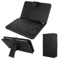 SVP Pu Leather Stand Case + Micro USB Keyboard for Android Tablet Pc (Black) (9inch)