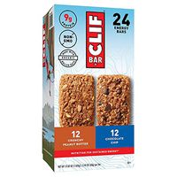 Clif Bar Variety Pack, Chocolate Chip, Crunchy Peanut Butter, 2.4 oz. Nutrition Bars (24 Count)(Pack of 2)