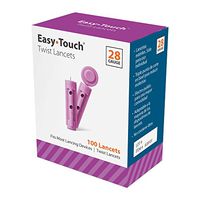 EasyTouch Twist Lancets - 28 G, (100 per Box)