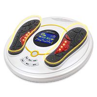 RUIXFFO AdjustableElectromagnetic Foot Circulation Massager, 99 Kinds of Electromagnetic Wave Intensity,25 Massage Modes, Relieve Foot Pain for Home Office Relax, White