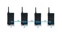 4 People FBIM 4set Football Referee Full Duplex Bluetooth Interphone 1200M Synchronous Intercom Paired Wireless FM
