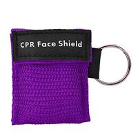 Bicaquu One-Way Valve Emergency CPR First Aid Mask Keychain Health Care Tool(Purple)