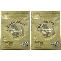 Grab Green Stoneworks Laundry Detergent Pods, Powered by Naturally-Derived Plant & Mineral-Based Powder Pods, Olive Leaf, 50 Count (Pack of 2) Loads,EPA Safer Choice Certified