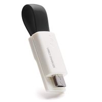 Urbo Keyring Charger with USB-A to Micro-USB Connector (Black) for Android, Windows, BlackBerry and Other Micro-USB Compatible Devices