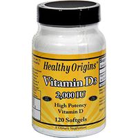Healthy Origins Vitamin D3-2000 IU - 120 Softgels