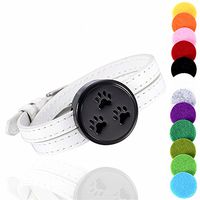 memorial jewelry Paw Engraved Essential Oil and Perfume Diffuser Locket Bracelet, Aromatherapy Bangle 12 Color Pads