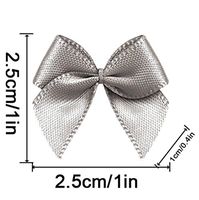 20 Color Pre-Tied LightGray Satin Gift Bows (Pack of 50)