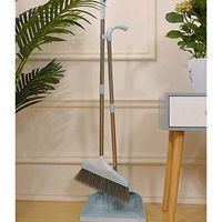 Broom and Dustpan With Long Handle Telescopic Up Extra Long Handle Multi-Function Soft Brush Broom And Dustpan Magic Windproof Broom Set Office Schools Garden Cleaning Tools