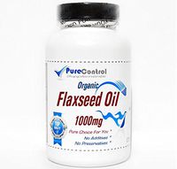Organic Flaxseed Oil (Emulsified Dry) 1000mg // 200 Capsules // Pure // by PureControl Supplements