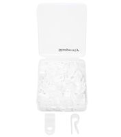 Shapenty White Nylon Screw Mounting R Type Cable Clamp Fastener Plastic Wires Cord Clip Fixer Holder Organizer for 1/4 Inch /6.35mm Diameter Wire Rope Tube Management, 100Pieces/Box