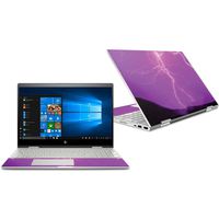 MightySkins Skin Compatible with HP Envy x360 Convertible 15" (2018) - Purple Lightning | Protective, Durable, and Unique Vinyl Decal wrap Cover | Easy to Apply, Remove | Made in The USA