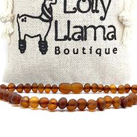 Adult Raw Baroque Baltic Amber Necklace - All Natural Pain Relief for Adults to Help Migraines, Sinus, Arthritis and More! - Raw Cognac (18 Inches)