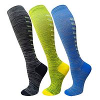 Compression Socks for Women and Men(1/3 Pairs)-Best for Running,Nursing,Circulation,Recovery & Travel (Multicoloured10-3 Pairs, Small/Medium)