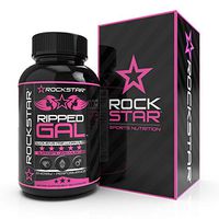 Ripped Gal - Pre-Workout Pills by Rockstar, Premium Muscle Building Nitric Oxide Booster with L-Arginine, Rhodiola, Maca, and Muira Puama - 60 Veggie Caps
