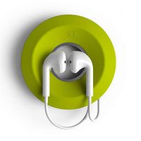 Cord Organizer Earphones Storage Organizer, Magnetic Headphones Cord Keeper Silicone Donut Cable Winder Earphone Holder(Green)