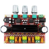 Digital Power Audio Stereo Amplifier Board 2.1 Channel, Covvy DC 12-24V TPA3116D2 2x50W+100W AMP Module for Audio System DIY Speakers