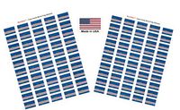 Made in USA! 100 Country Flag 1.5" x 1" Self Adhesive World Flag Stickers, Two Sheets of 50, 100 Sticker Flags Total (Cape Verde)
