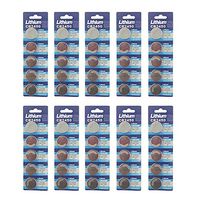50 Pack 3V High Capacity Lithium Button Coin Cell Batteries CR2450 ECR2450 Used in Most Electronic Devices