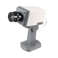 uxcell Fake Security Camera Dummy Motion Detection System with Blinking Red LED Warning Alert Light for Home Outdoor Indoor