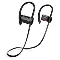 APIE Bluetooth Headphones, Wireless Earbuds Bluetooth 4.1 with Microphone Sport Stereo Headset,IPX7 Waterproof Earphones,Premium Sound with Bass, Noise Cancelling, for Gym Running Workout (Black)