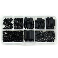 Electronics-Salon M3 Nylon Black Hex M-F Spacers/Screws/Nuts Assorted Kit, Standoff