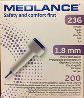 Medlance 23G, 1.8 mm Safety Lancet, (200 per Box)