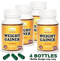 Ayurleaf Weight Gainer - Weight Gain Formula Men or Women. Gain Weight Pills (60) Tablets. Appetite Enhancer. Fast Weight Gainer. Skinny People gain Curves or Body Mass. (4) Bottles