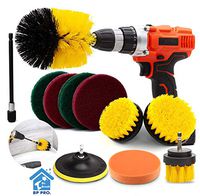 Drill Brush Attachment Set, Scrub Brush Power Scrubber Drill Brush Kit(11 Pieces), Scouring Pad All Purpose Cleaning Kit for Bathroom, Toilet, Grout, Floor, Tub, Shower, Tile, Auto, Sinks, Kitchen