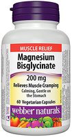 Webber Naturals Magnesium Bisglycinate 200mg, 60 Vegetarian Capsules