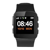 TOPCHANCES Elderly Kids Smart Watch with Dual Way Call SOS Anti-Lost GPS Pedometer WiFi Tracking Remote Monitor Watches for iPhone Android Phones-English Display (Black)