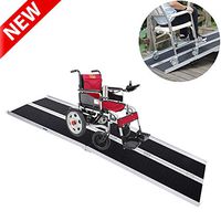 DANGRUUT Portable Thicken Wheelchair Ramp, Professional Scooter Ramp, Non-Skid Aluminum Wheelchair Scooter Mobility Folding Lightweight Loading Traction Minivan Ramp, Threshold Ramps for Home(8FT)