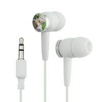 Chipmunk Eating on Rock Novelty in-Ear Earbud Headphones - White