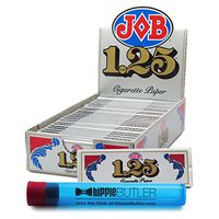 Job 1.25 Silver - Light Rolling Papers (24 Packs/Box) with Hippie Butler KewlTube