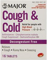 Major Cough and Cold, 16 Tablets each (Pack of 24)