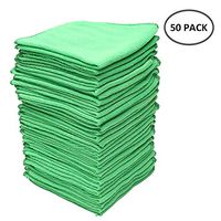 Peiosendor 50 Pcs Microfiber Cleaning Cloths Ultra Absorbent Microfiber Cleaning Cloths for Camera, Lens, Eyeglass, Glass, Phone,Computer Screen and Other Delicate Surface (30x30cm) (Green)