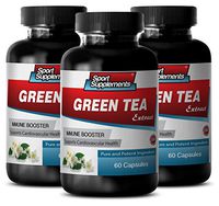 Metabolism Energy - Green Tea Extract 300MG - Powerful ANTIOXIDANT - Natural Energy Boost - Green Tea Drink - 3 Bottles (180 Capsules)