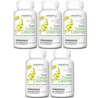 Health Plus Super Colon Cleanse Psyllium with Herbs, Capsules 60 ea (Pack of 5)