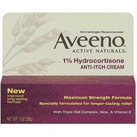 AVEENO Active Naturals 1% Hydrocortisone Anti-Itch Cream 1 oz ( Pack of 6)