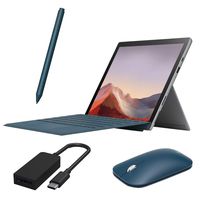 Microsoft Surface Pro 7 2 in 1 Touchscreen Tablet 12.3" 2736x1824, 10th Gen i5, 8GB RAM, 128GB SSD, Quad-Core, USB-C, Backlit, Webcam, Win 10 w/Cobalt Blue Type Cover, Pen, Mouse, DP Adapter