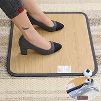 Toes Carpeted Foot Warming Heater, Electric Foot Warmer Pad, Heated Floor Carpet for Under Desks and More Foot Switch Design,C,L