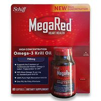 MegaRed 750mg Ultra Concentration Omega-3 Krill Oil, Familysize Pack of 80 softgels Total