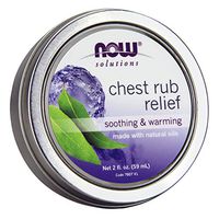 NOW Solutions, Chest Rub Relief, Soothing and Warming, with Soothing Natural Oils and Menthol Aroma, for Breathing Comfort and Well-Being, 2-Ounce