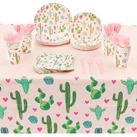 Fiesta Party Supplies, Disposable Dinnerware Set (Serves 24, 168 Pieces)